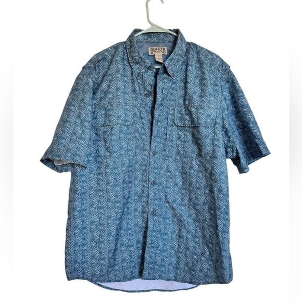 Duluth Fishing Shirt Action Shirt CoolPlus Vented Hawaiian Large